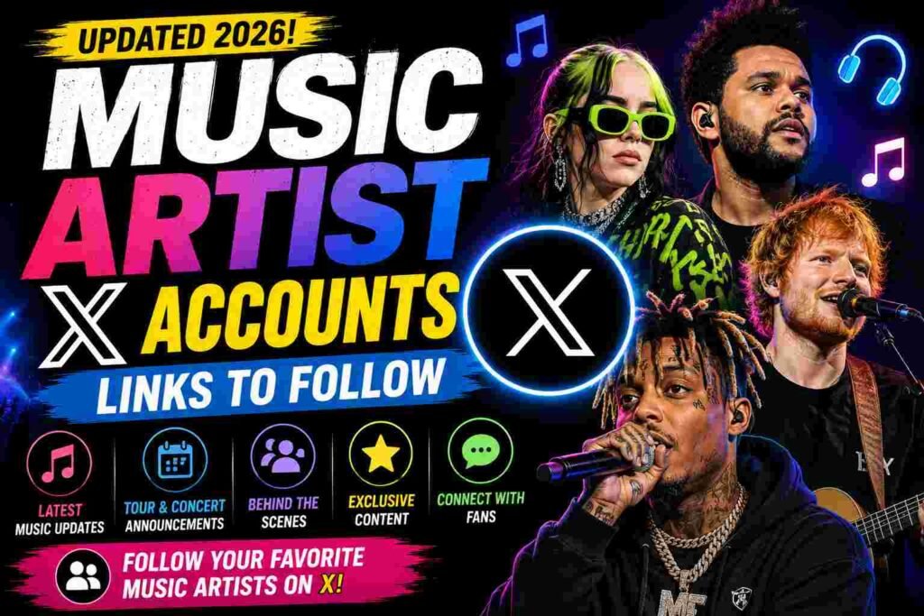 Latest Music Artist X Accounts Links